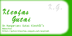 kleofas gutai business card